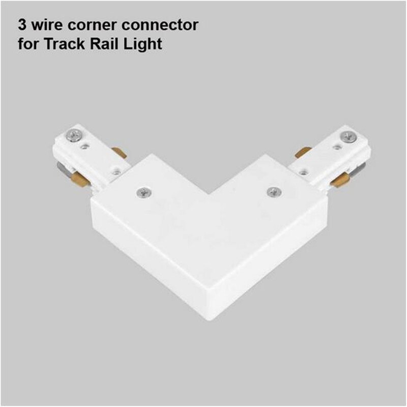 3 Draad Light Rail Track Connector Hoek Connectors 3-wire Track fitting Global Track Rail Light led track rail connector
