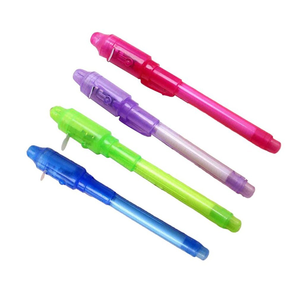 Magical 2 In 1 UV Graffiti Black Light Pen Combo Stationery Invisible Ink Pen Marker Pen Highlighter Office Fluorescent