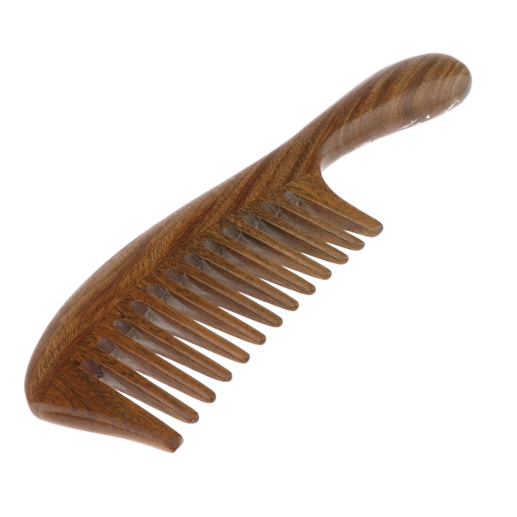 Sandalwood Scent Handmade Wooden Wide Tooth Vent Hair comb detangler brush -Anti Static
