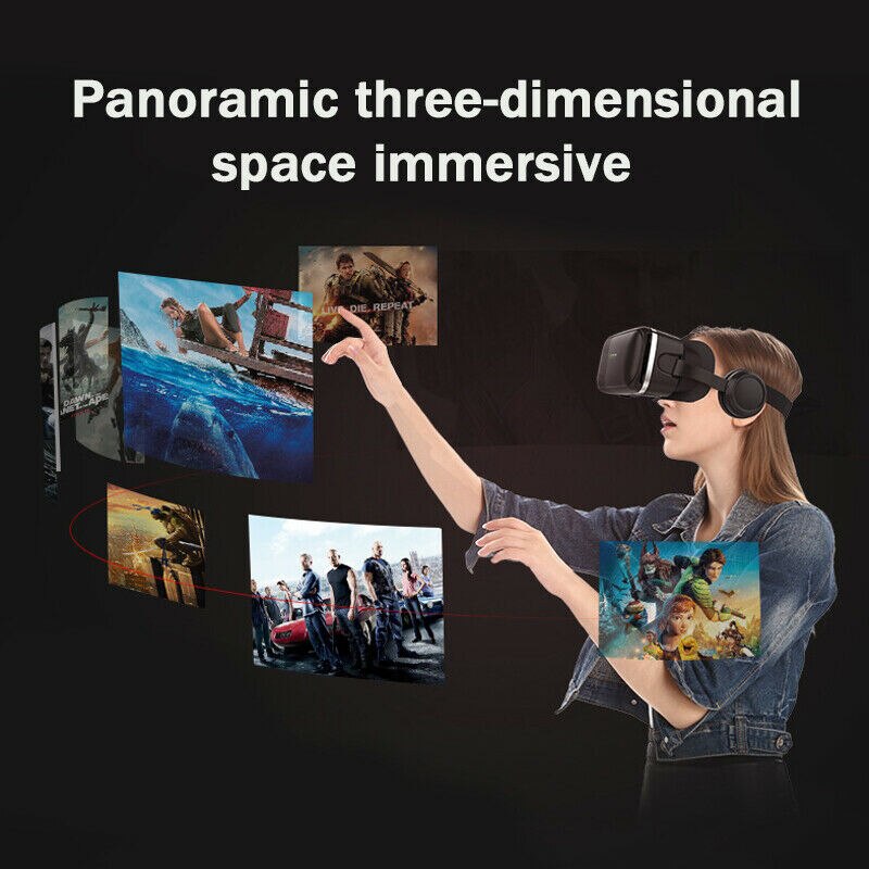 Vr virtuell virkelighet-briller med synjustering 3d vr-briller headsetboks til iphone android smarttelefoner 4.7-6.0 tommer