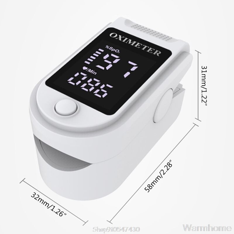 Fingertip Pluse Oximeter Finger Pulse Ox Monitor Blood Oxygen Station Oximeter Blood Oxgen Meter Heart Rate Meter D15: Brown