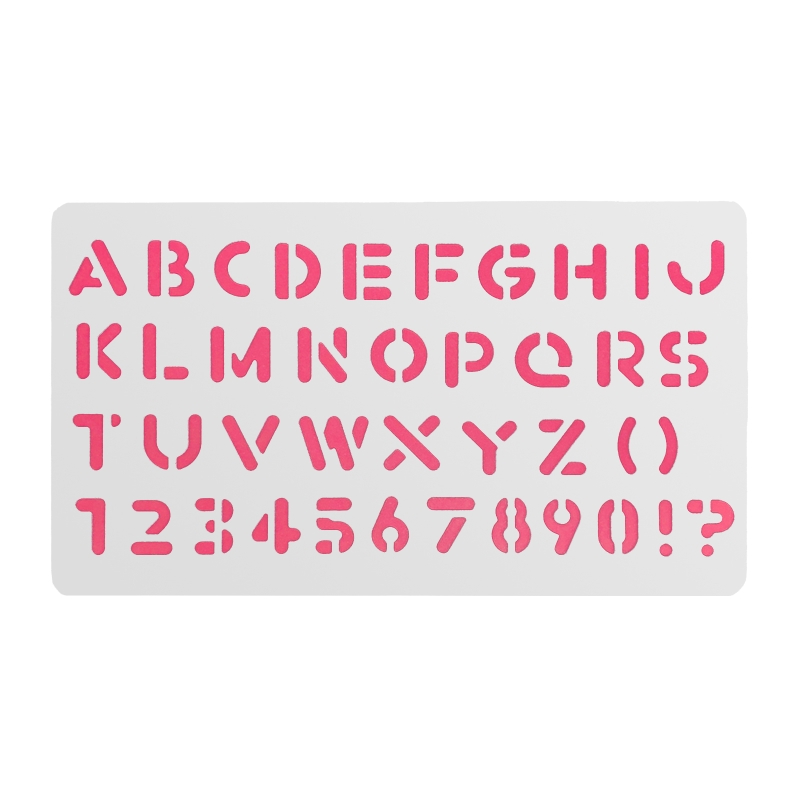 95AA Metal Journal Stencils Letter Number Stainless Steel Stencil Templates Tool for Painting Wood Burning Carving Pyrography