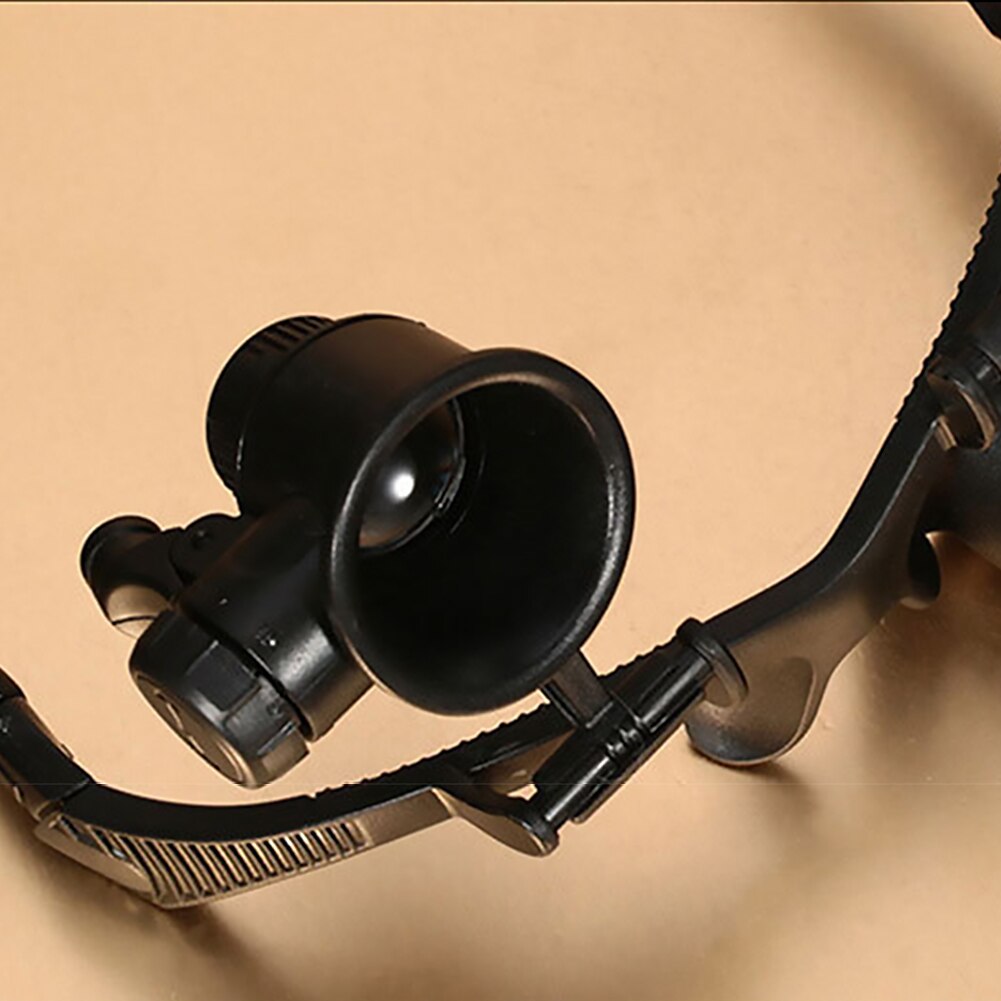 Magnifying Glass Glasses Loupes Magnifier Eyewear with LED Lighting Watch Repair 10X/15X/20X/25X Lens