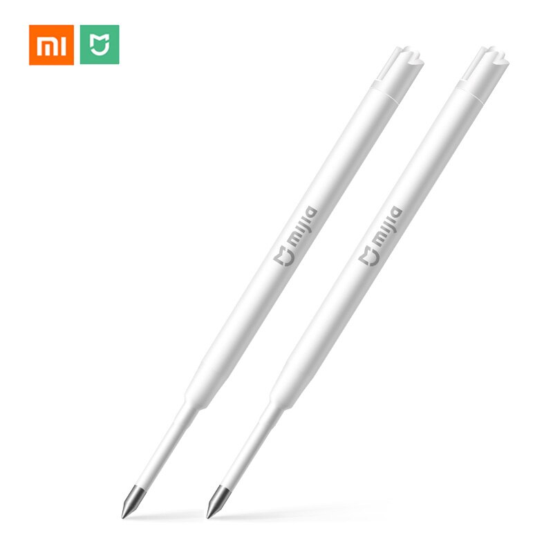 Xiaomi Mijia Teken Pen Refill Balpennen 0.5Mm Glad Refill Rolling Roller Zwarte Inkt Ondertekening Pennen Voor School: 2pcs