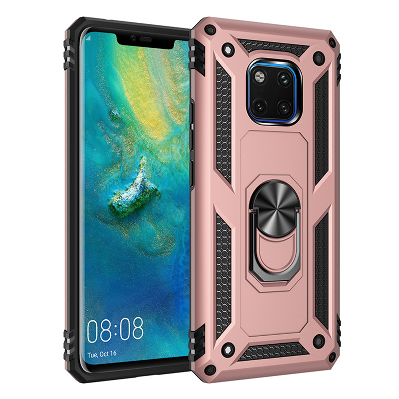 Til huawei mate 20 pro cover magnet bilring stativholder cover til huawei mate 20 pro lya -l09 lya -l29 silikone kofanger coque capas: Abs / Beige