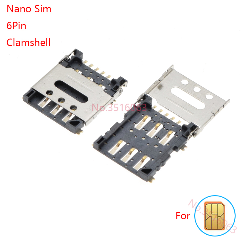 2/5/10Pcs Mini/Micro/Nano SD/Sim Card Holder 6/7/8/9/10Pin Sim Slot Socket Connector Push/Self-Elastic/Pop-Up/Clamshell/Pull-Out: Orange / 5-9Pcs