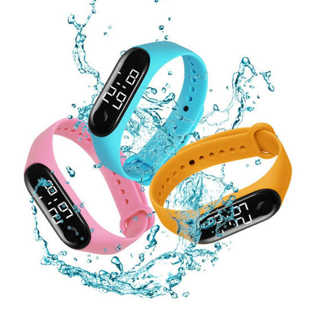 Watches with LED Waterproof Electronic Touch Sensor for Electronic Sports Men Women Student Lover Swim With PP Box