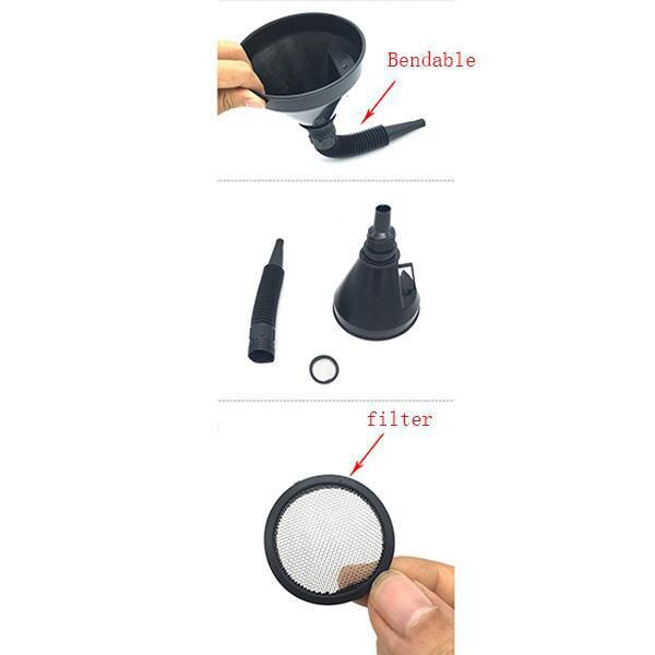 Universal Flexible Car Motorcycle Funnel Spout Mesh Screen Strainer Gasoline Motorbike Accessories Funnel Tool Motocross Parts