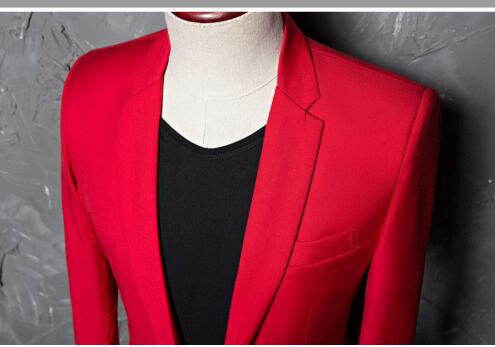 Chaqueta de traje rojo informal de para hombre de talla grande 4XL, chaqueta ajustada para hombre para boda, trajes de escenario para disfraz para cantantes Homme