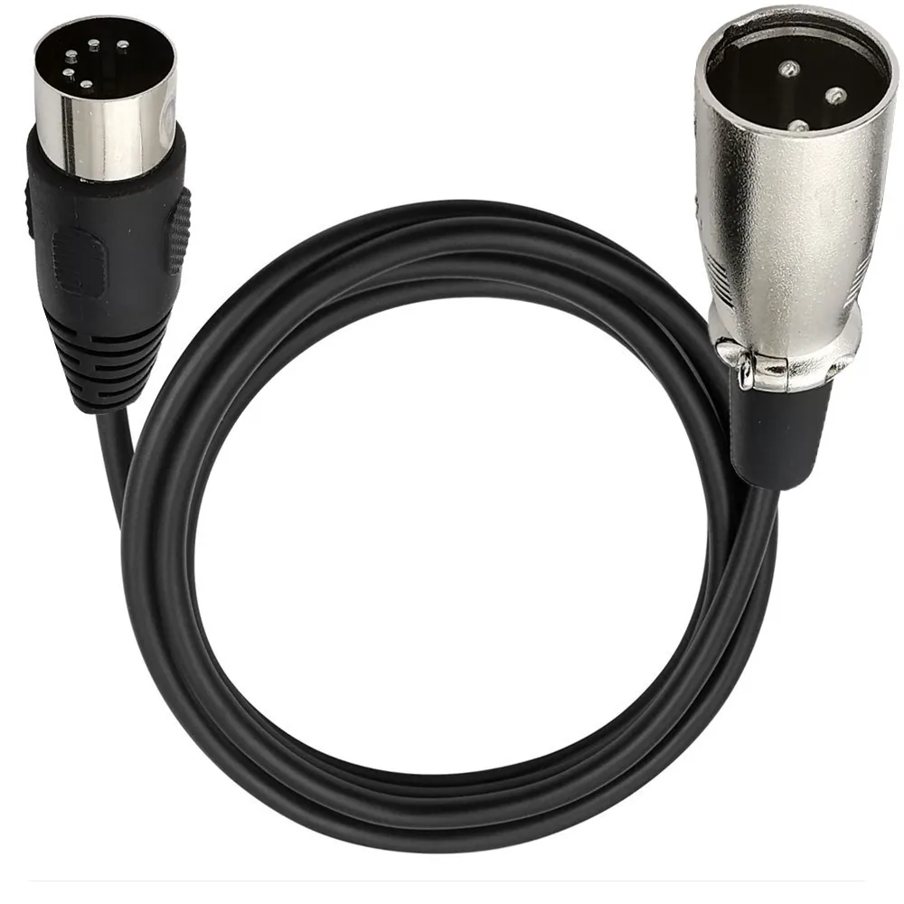 Kabel adaptera midi na XLR ， Kabel audio hałas 5 pinów na XLR 3 pinów robić dopasowywania instrumentów muzycznych lub kabli ze złączem midi lub XLR: Czerwony / <= 0.5 m