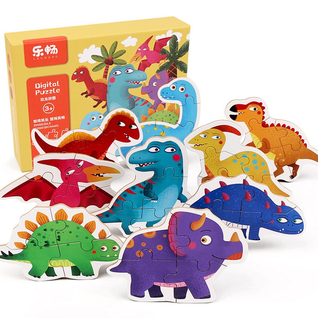 Houten 3D Puzzel Houten Speelgoed Voor Kinderen Montessori Speelgoed Puzzel Cartoon Dier Puzzel Kids Educatief Spel Blokken