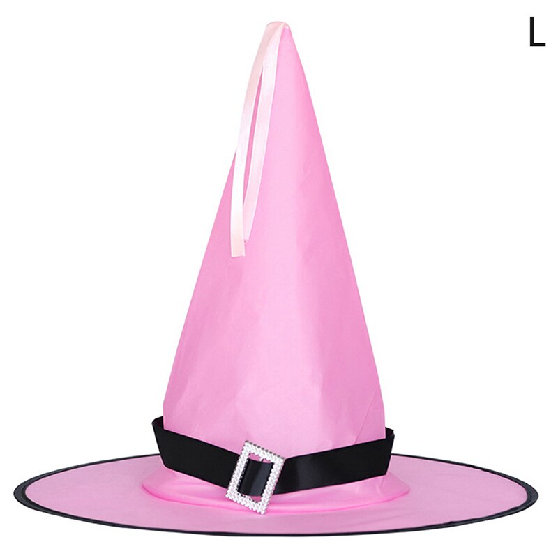 1pcs Halloween Witch Hat Glowing Witches Hat Hanging Halloween Home Party Decor Suspension Tree Glowing Hat Cosplay Costume: L no LED Light