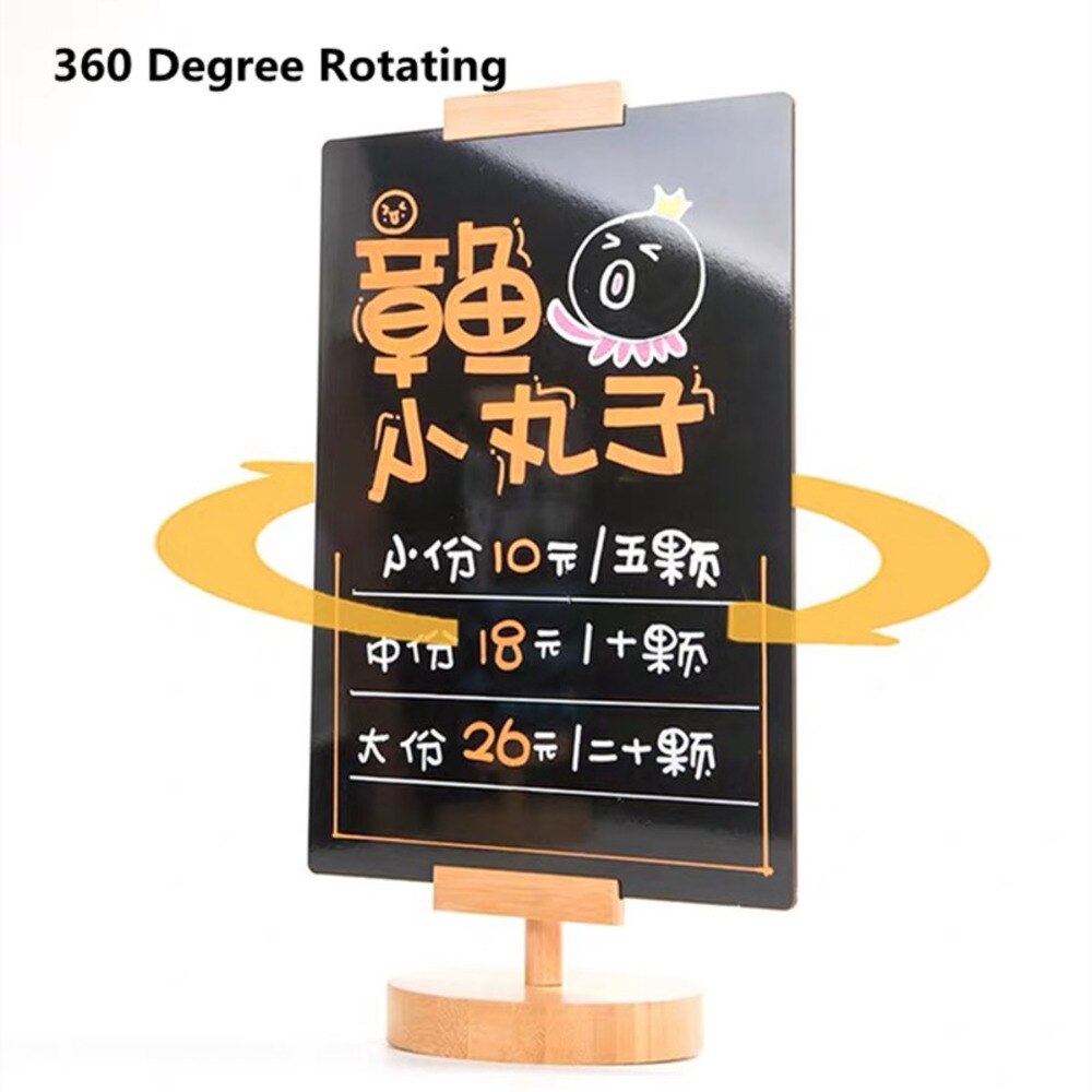 360 Graden Roterende A5 Tafel Kaart Prijs Display Board Bar Restaurant Reclame Herinnering Notice Board Menu Teken Houder Stand