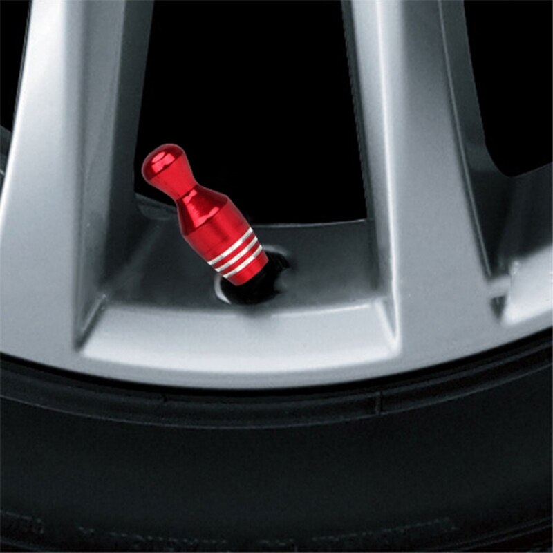 4 stk aluminium bullet bil lastebil deksel bowling dekk felg ventil hjulstamme caps bil-styling dekk cap