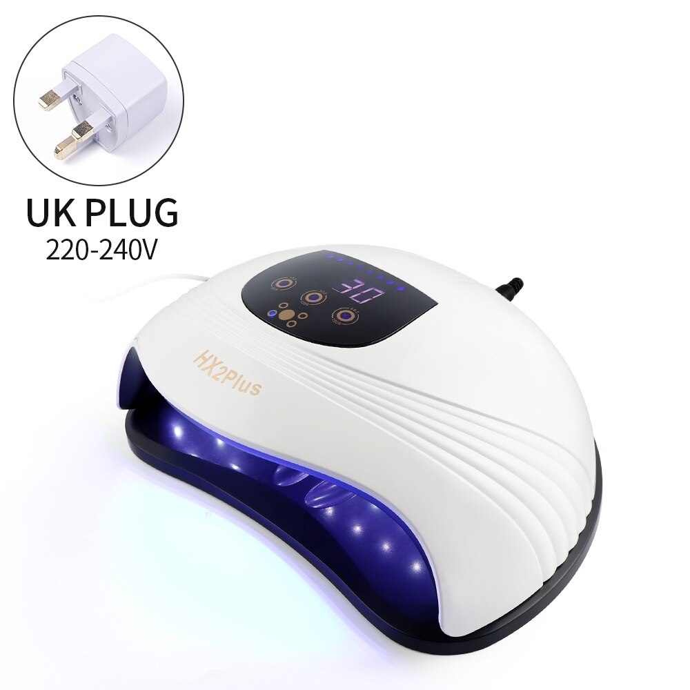 Warme und Kalte Luft Fan Nagel Trockner 120W 60 LED Lichter Gel Polnisch Schnelle Aushärtung UV Nagel Lampe Fan trocknen Heizung &Ampere; Kühlung Nagel Luft Trockner: UK Stecker (220-240V)