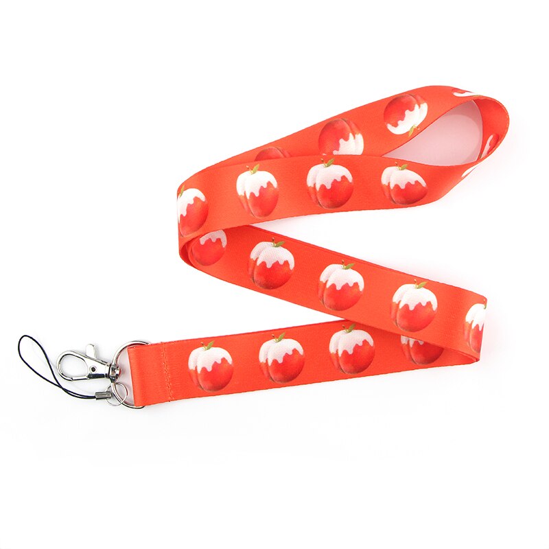 CA479 10 teile/los Ananas Pfirsich Obst Lanyards Für keychain Ich würde Karte bestehen Telefon USB Abzeichen Halfter Hängen Seil Lariat: 3