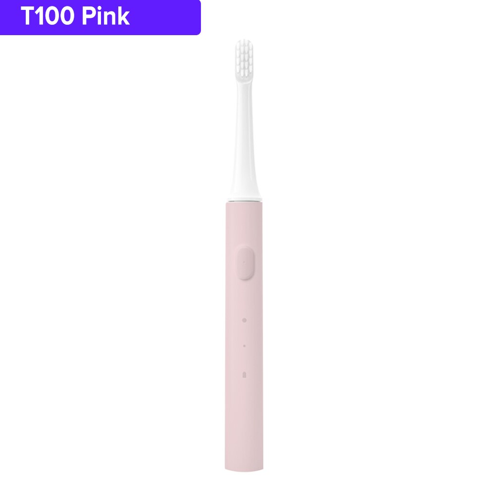Xiaomi mijia  t100 sonisk elektrisk tandbørste voksen ultralyd automatisk tandbørste usb genopladelig vandtæt tandbørste: T100 lyserøde