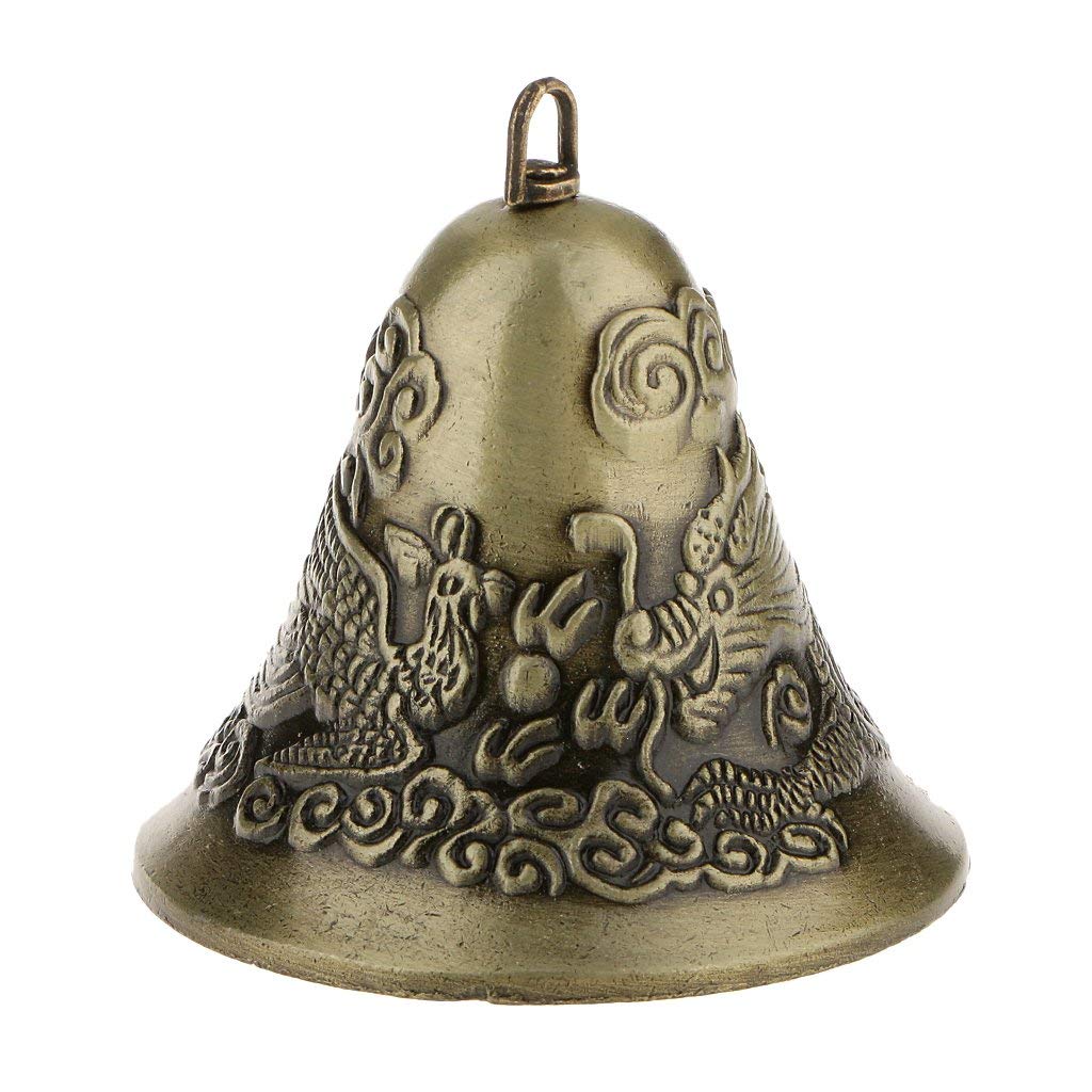 Mini-Feng Shui Chinese Draak Charm Bell En Phoenix Figuur Decor
