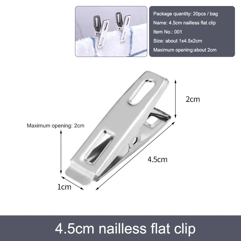 3-20 Stuks Kleding Clips Rvs Zwembad Handdoek Clips Wasknijpers Pinnen Houders Kleding Quilts Klemmen Afdichting clip Naaien Clip: Goud