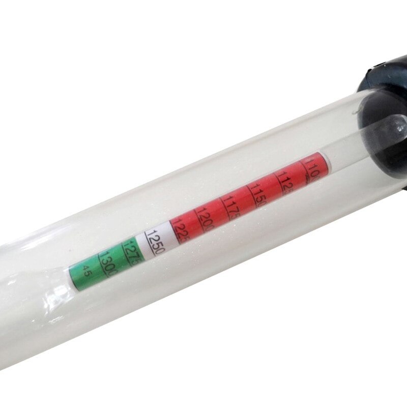 Export-Niveau Electro-Hydraulische Hydrometer, electro-Hydraulische Dichtheid Meter 1.10-1.30 Accu Plus Elektrolyt 1Pcs