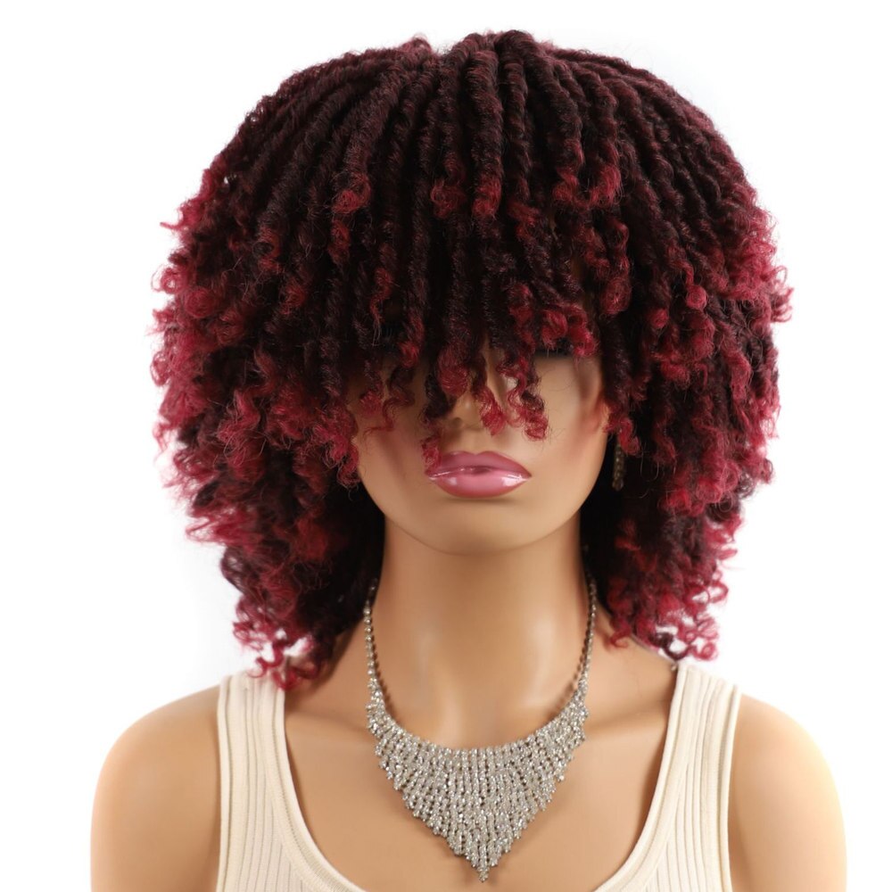 GURUILAGU Dreadlock Hair Wig Synthetic Wigs for Black Women High Temperature Fiber African Braided Wigs Black Blonde Wigs Women