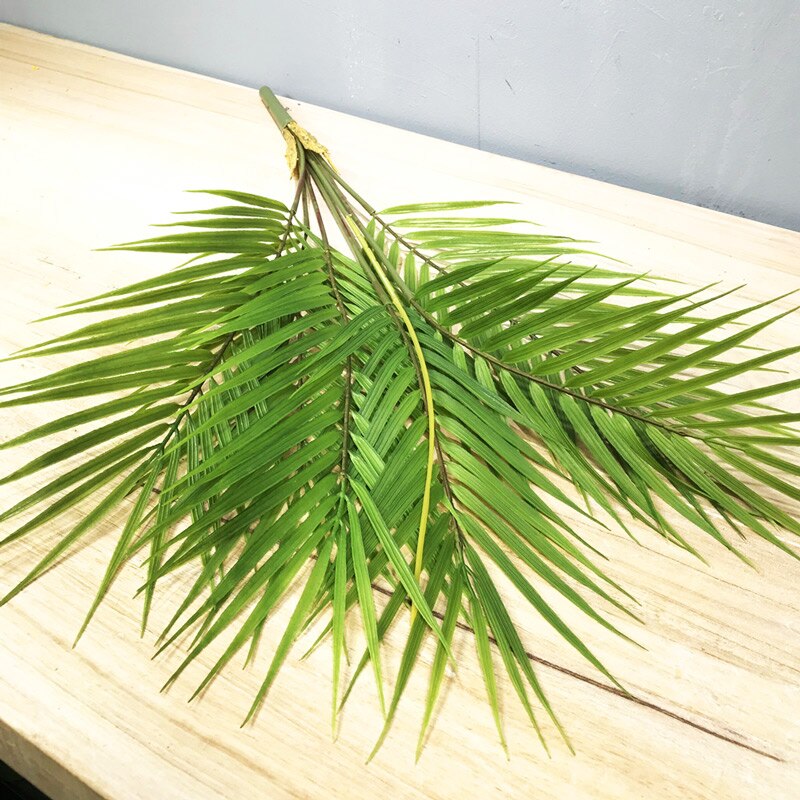125cm11 leaves Artificial Large Rare Palm Tree Green Lifelike Tropical Plants Indoor Plastic Large Potted Home Hotel Office Deco