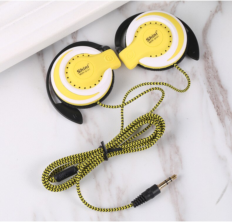 Super Bass Hoofdtelefoon Ruisonderdrukkende Headset Hifi Bass Earohones Oorhaak Muziek Headset Voor Xiaomi IPhone5/6S MP3 pc: Yellow