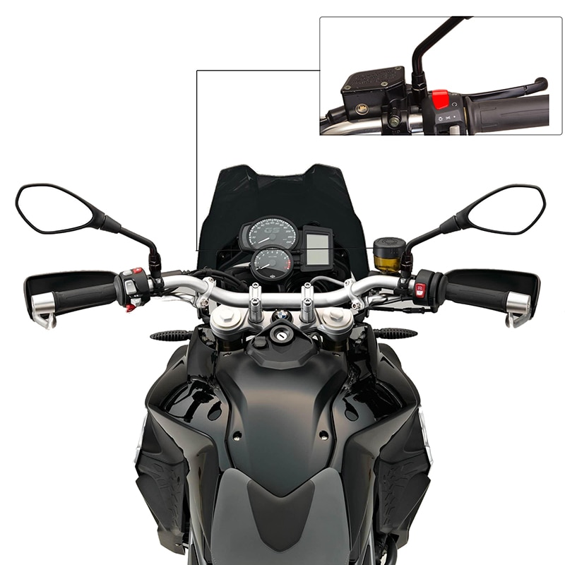 Motorsykkel speil bakoversikt universal motorsykkel for bmw  r1200gs f800gs f650gs f700gs s1000r r nine t motorsykkel tilbehør