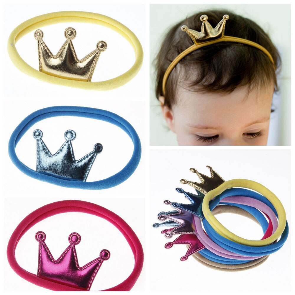Kinderen baby kroonprinses nylon haarband hoofdband voor verjaardag festival carnaval feest kostuum accessoires