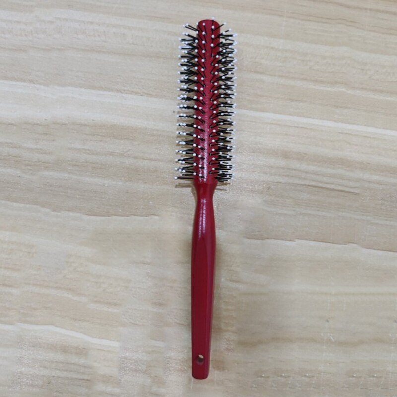 Mythus – peigne rond en bois pour cheveux bouclés, avec pointe sphérique, brosse antistatique pour coiffure naturelle, outil de coiffeur: NO.2