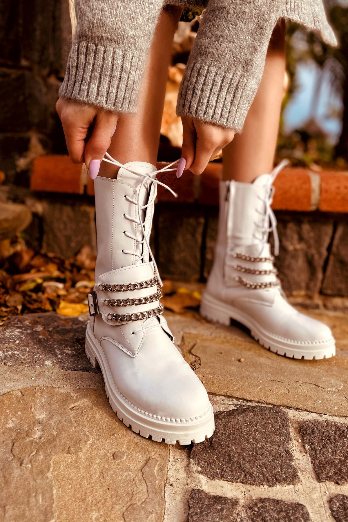 Kæde kvinder støvler snestøvler til vintersko kvinder afslappet let ankel botas mujer varme vinterstøvler