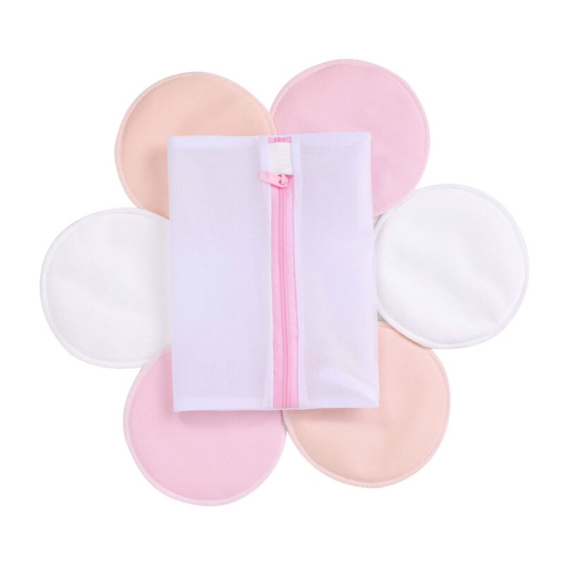 Reusable Soft Bamboo Breast Pad Nursing Pads Solid Color For Mum Washable Waterproof Pregnant 12cm,Bamboo Fabric Material Inner: RD60003