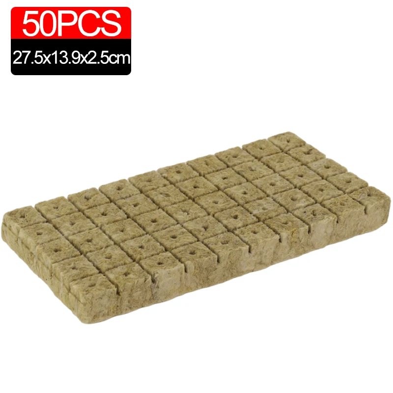 Steinwolle Hydrokultur Grow Media Würfel Pflanzenwürfel Soilless Substrat Seed-ed Rock Wool Plug Sämling-Block Gartenbedarf: Blau