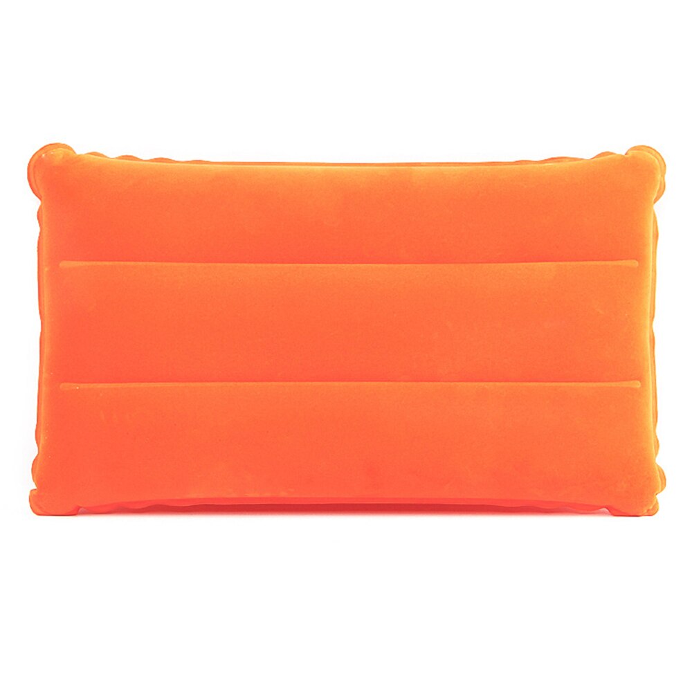 Bequem Ultraleicht Aufblasbare PVC Nylon Luft Kissen Schlaf Kissen Reise Schlafzimmer Wandern Strand Auto Flugzeug Kopf Rest Unterstützung: Orange