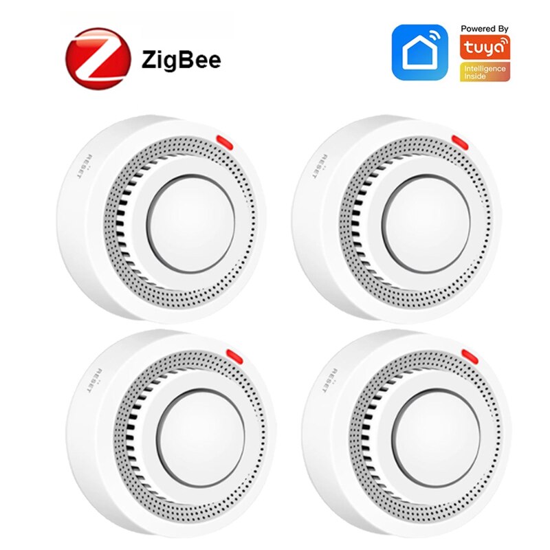 Tuya Smart Zigbee Smoke Detector Smart Fire Fire Protection Smart Home Security Alarm Work With Tuya Zigbee Hub