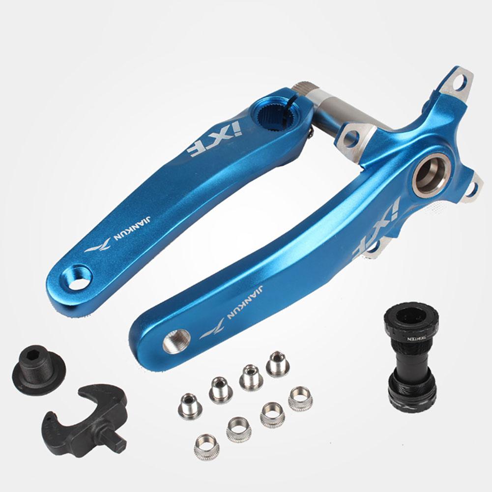170mm bicicleta manivela IXF Izquierda/biela derecha + Fondo soportes de platos y bielas de aleación de aluminio de cigüeñal de bicicleta de montaña conjunto de piezas de ciclismo: Blue 