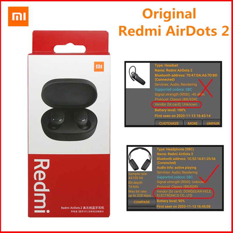 Xiaomi Redmi Airdots 2 Tws Bluetooth 5.0 Draadloze Koptelefoon Links Rechts Lage Lag Modus Mi Echte Draadloze Stereo Auto link Headset