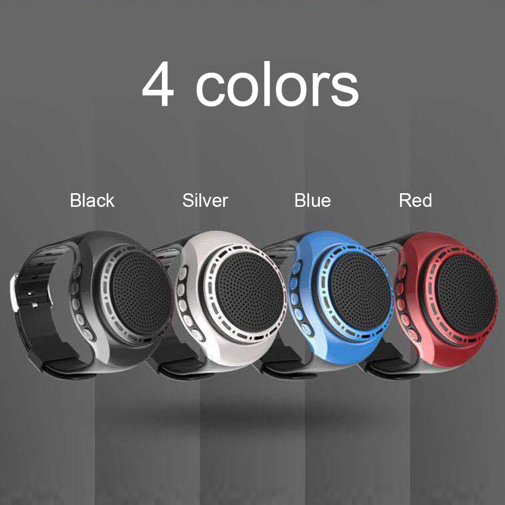 Haut-parleur de montre-bracelet portable, compatible Bluetooth, musique de sport, radio FM, aste par USB, boîte radio FM, 500mAh