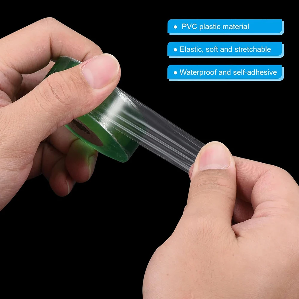 100/600M PE Grafting Tape Film Stretchable Self-adhesive Garden Tree Roll Tape Plants Seedlings Vine Tomato Grafting Accessories