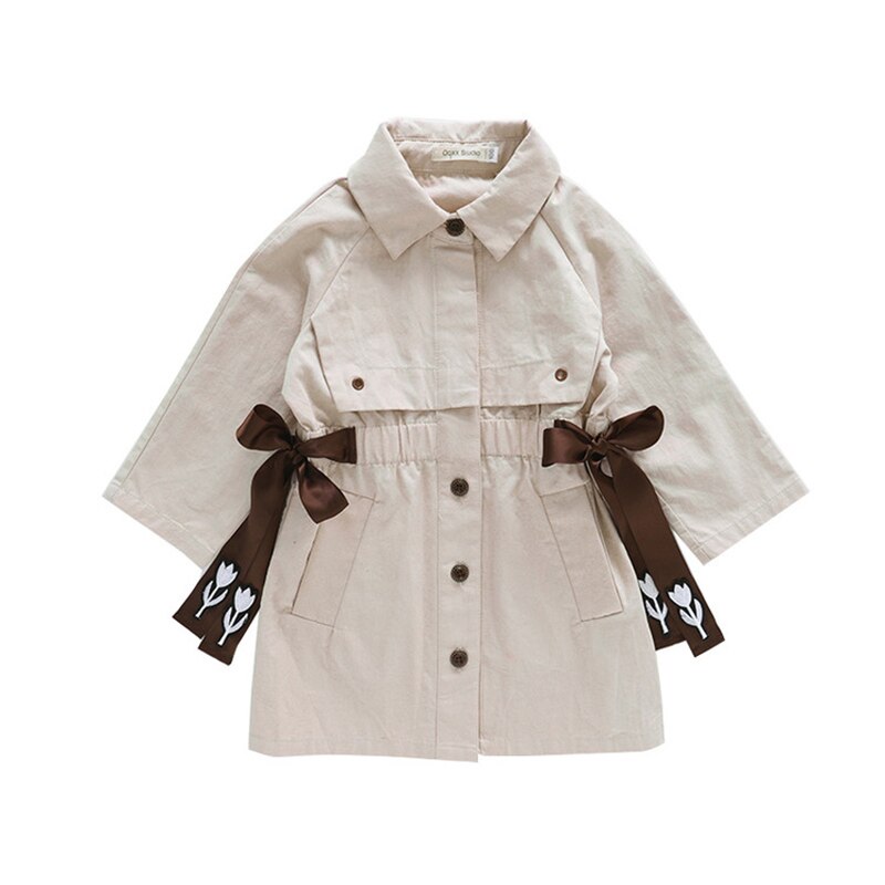 Chaquetas gabardinas para niñas, chaqueta de estilo británico, ropa de abrigo larga para niñas, ropa para niños, chaleco para niñas, cortavientos: 7-NO15
