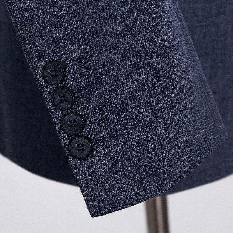 Business Blue High-grade Leisure Suit Jacket A Piece Groom Wear