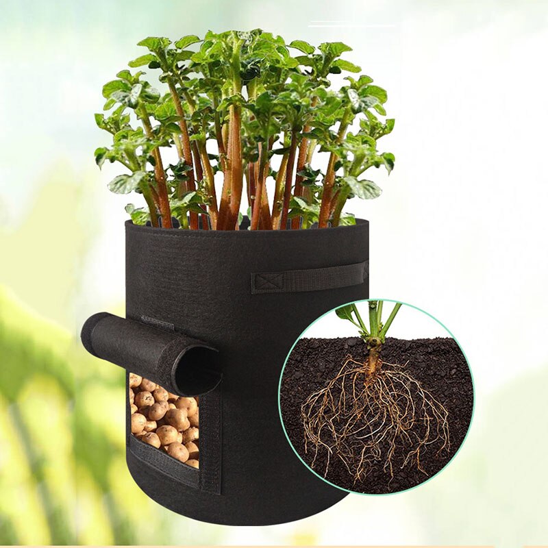 4-15 Gallon Plant Pots Flower Vegetable Moisturizing Planting Container Potato Grow Bags Home Garden Tool Fabric Carrot Planters