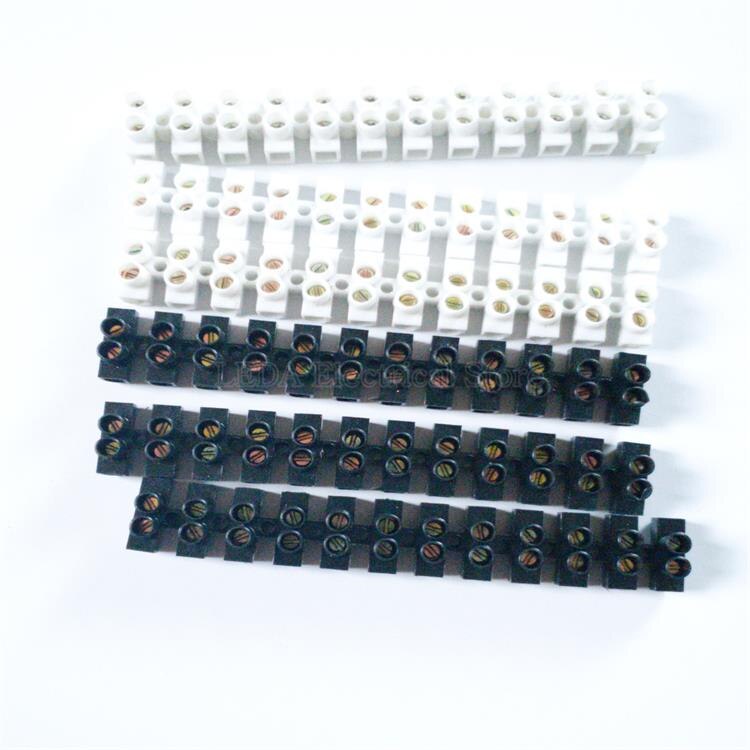 XS-1012 10A Dual Row Wire connector Screw terminal 12Position Barrier Strip Block Terminal Plastic Electrical connector terminal