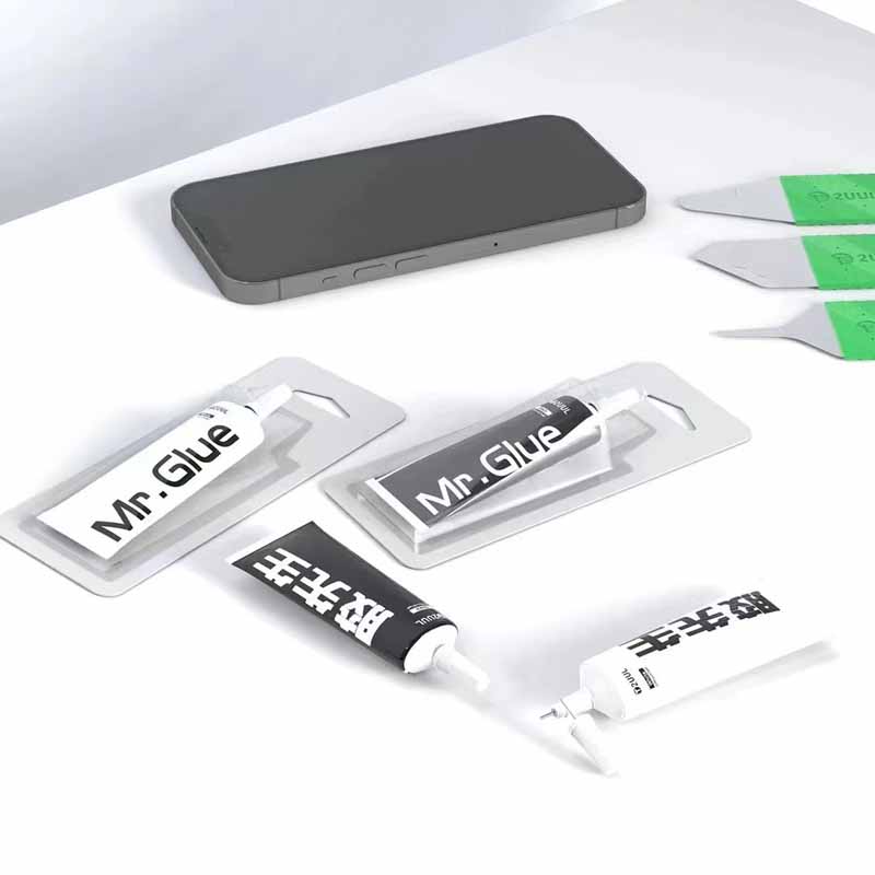 2UUL Herr Kleber für sterben Reparatur, 25 ml, weiß-schwarzer Klebstoff, vielseitig einsetzbar, schnell trocknend, superstarkes Telefon-Touchscreen-Klebewerkzeug