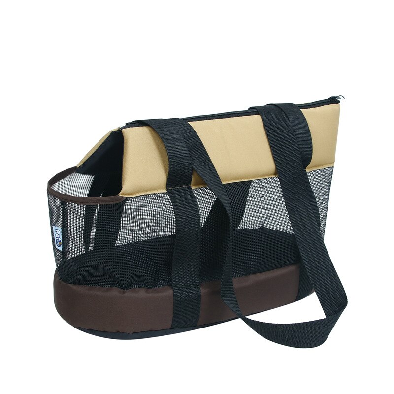 Mesh Hond Rugzak Kat Carrier Hond Transport Tas Voor Kleine Hond Kat Chihuahua Mesh Rugzak Outdoor Reizen Producten Zakken: Mesh Brown / 45X22X26CM