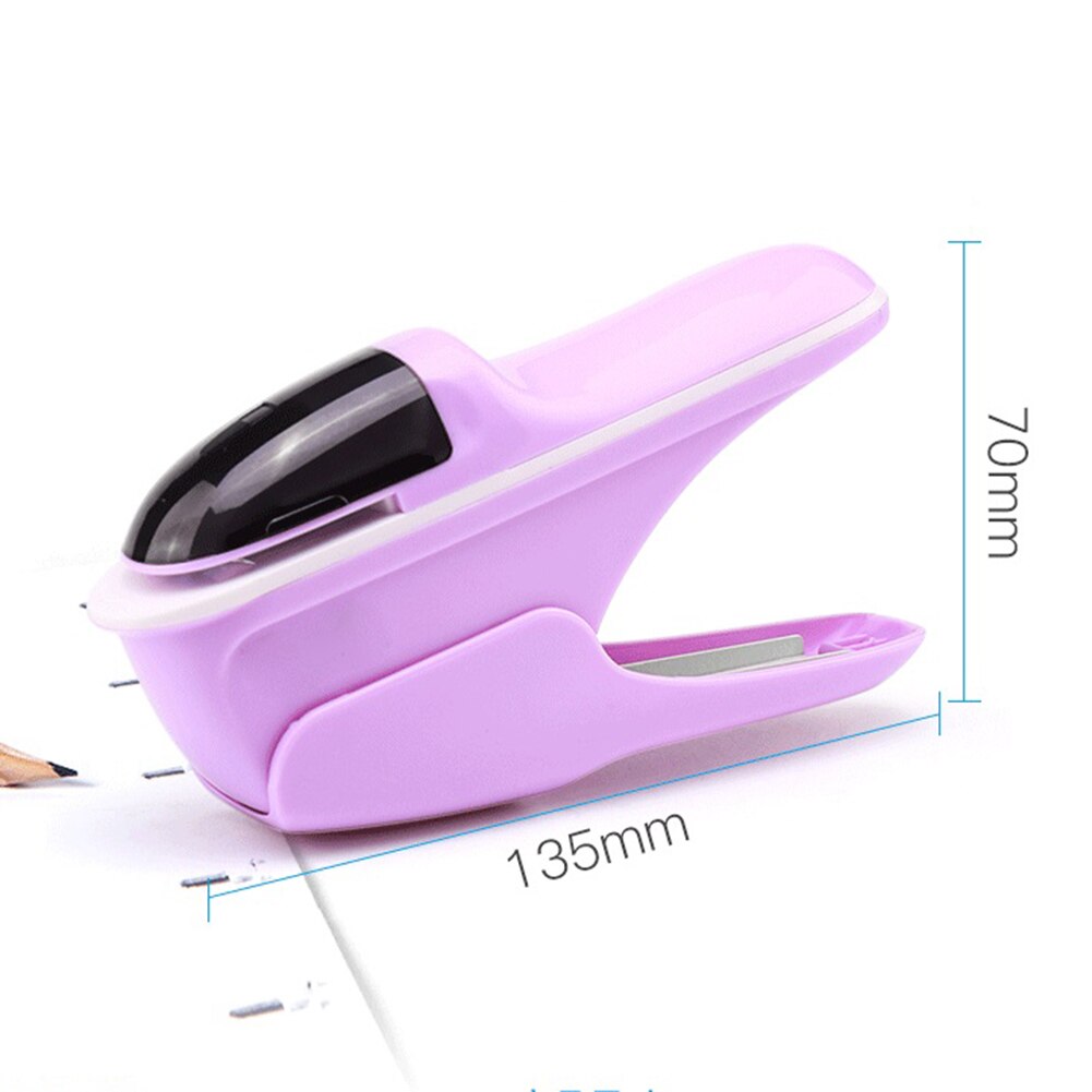 Hand-held Mini Safe Stapler without Staples Staple Free Stapleless 7 Sheets Capacity for Paper Binding Business School Office