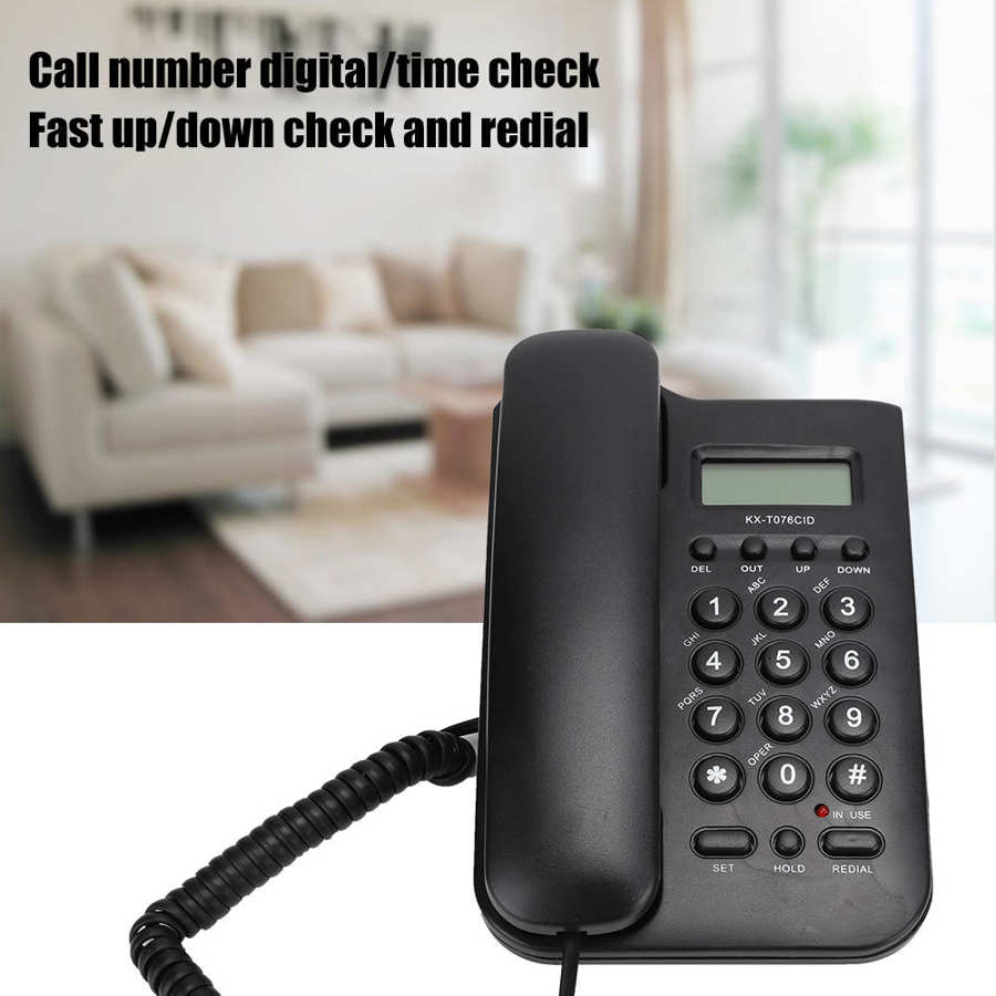 Mini Telephone KX-T076 Wired English Landline Home Office Telephone (UK Telephone Line with Random Color) home phone Telephone