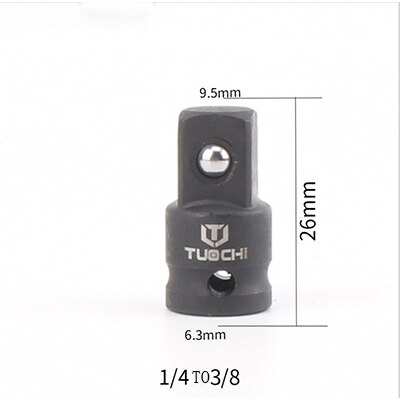 Tuochi Impact Adapters CR-MO 3/4 "Female X 1/2" Man Socket Adapter 1/2 3/8 3/8-1/4 Impact socket Voor Auto Reparatie Tools: 1-4 to 3-8