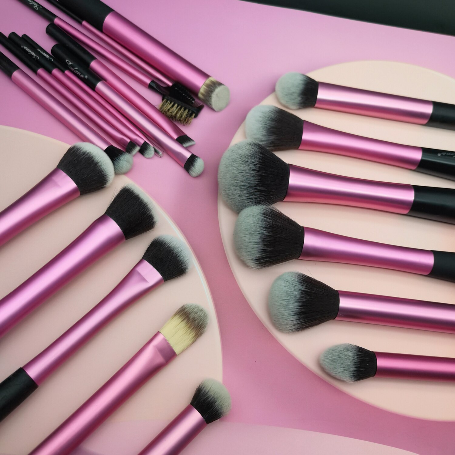 Sedona Makeup Brushes Pro Pink Brush Set Powder EyeShadow Blending Eyeliner Eyelash Eyebrow Make up Beauty Cosmetics Brushes