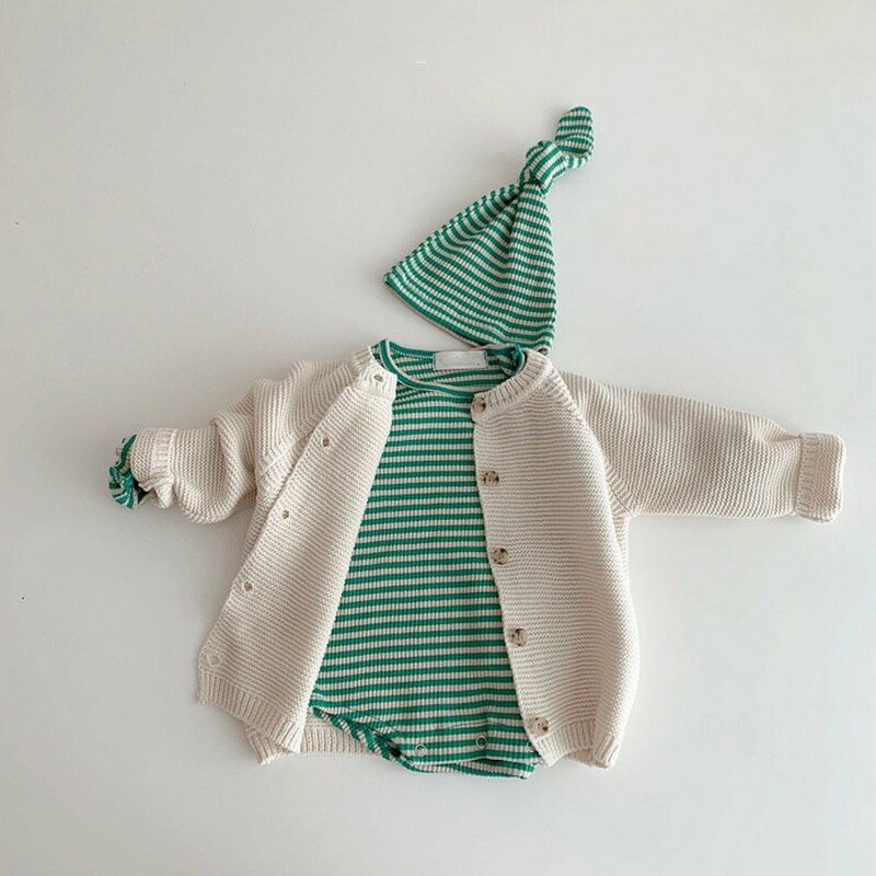 2022 Koreaanse Lente Kid Meisje Jongen Trui Knit Single Breasted Lange Mouwen Effen Kleur Knitwear Wollen Jas Kinderen Jas E3280